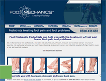 Tablet Screenshot of footmechanicspodiatry.co.nz